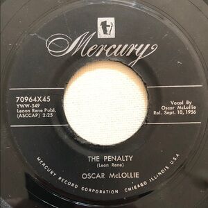 Vinyl 45 Record The Penalty by Oscar McLollie